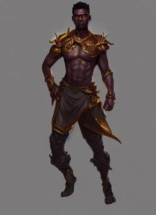 Prompt: a highly detailed illustration of attractive young african guy with flat top flaming hair, dramatic standing pose, intricate, elegant, highly detailed, centered, digital painting, artstation, concept art, smooth, sharp focus, league of legends concept art, wlop