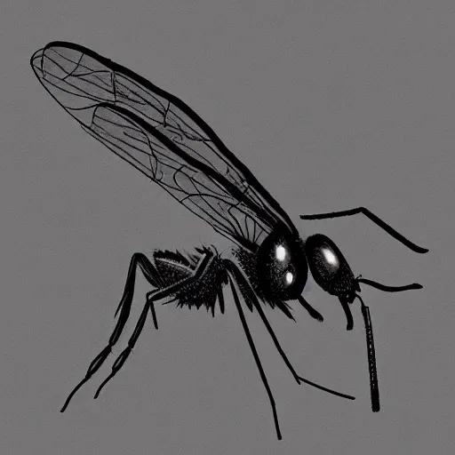 Image similar to digital art of a mosquito high quality trending on art station