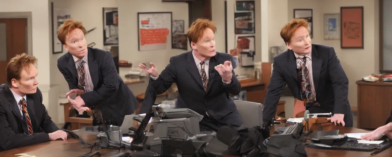Image similar to conan obrien in the office season 2