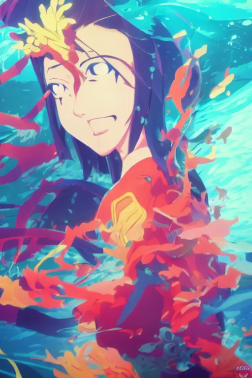 Prompt: majestic princess of tsunami, anime portrait, style of duelyst, by Ilya Kuvshinov, anton fadeev, nicola salvior, Ross Tran, Yasuhiro Takemoto, Kyoto Animation
