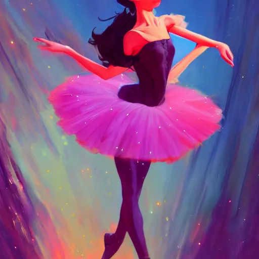 Image similar to portrait of a beautiful girl with dark hair as a ballerina, ballet studio background, rich vivid colors, ambient lighting, dynamic lighting, 4k, HQ, official media, anime key visual, makoto shinkai, ilya kuvshinov, lois van baarle, rossdraws, detailed, trending on artstation