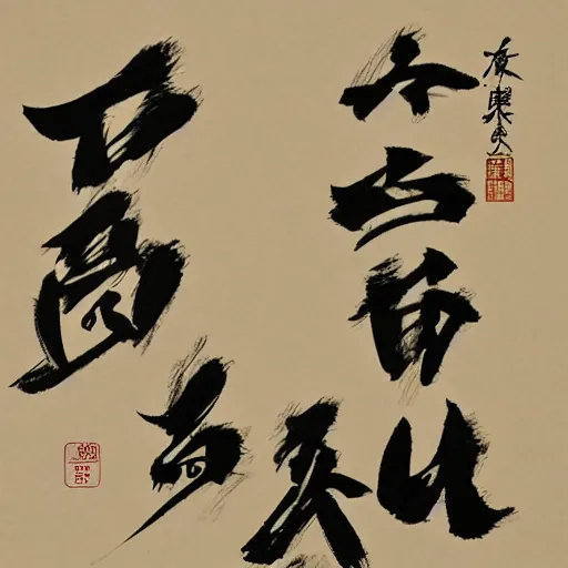 Prompt: 耐 煩 ink calligraphy