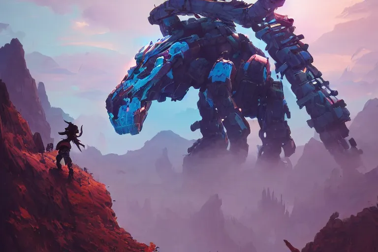 Image similar to tremortusk machine mecha animal beast robot of horizon forbidden west horizon zero dawn bioluminiscence, behance hd by jesper ejsing, by rhads, makoto shinkai and lois van baarle, ilya kuvshinov, rossdraws global illumination