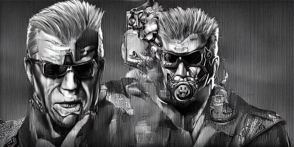 Prompt: duke nukem, digital art, highly detaile, extremely detalied, beautiful symmetry