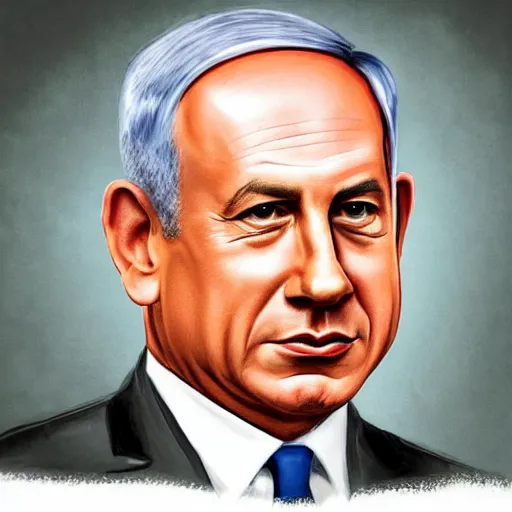 Image similar to benjamin netanyahu portrait, photorealistic, detailed