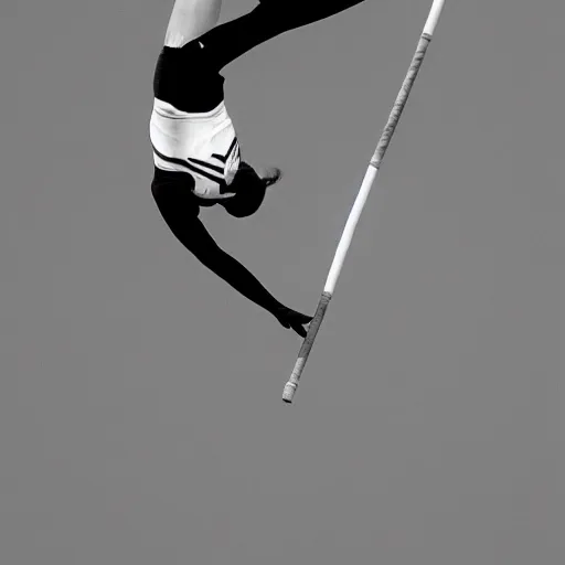 Image similar to lizzo pole vaulting, sports photography, photorealistic, highly detailed,