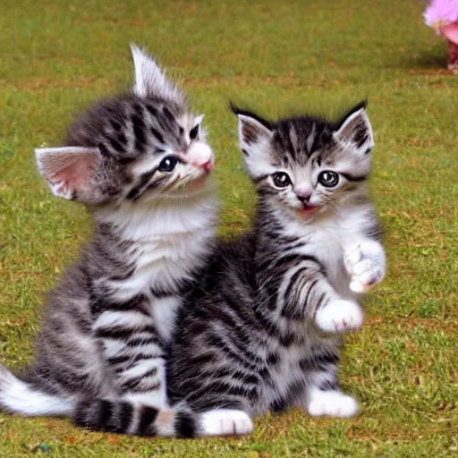 Prompt: kittens doing karate