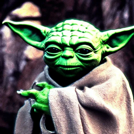 Image similar to Yoda in Lord of the Rings, highly detailed, high quality, HD, 4k, 8k, Canon 300mm, professional photographer, 40mp, lifelike, top-rated, award winning, realistic, sharp, no blur, edited, corrected, trending