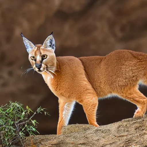 Image similar to high quality closeup shot of a caracal