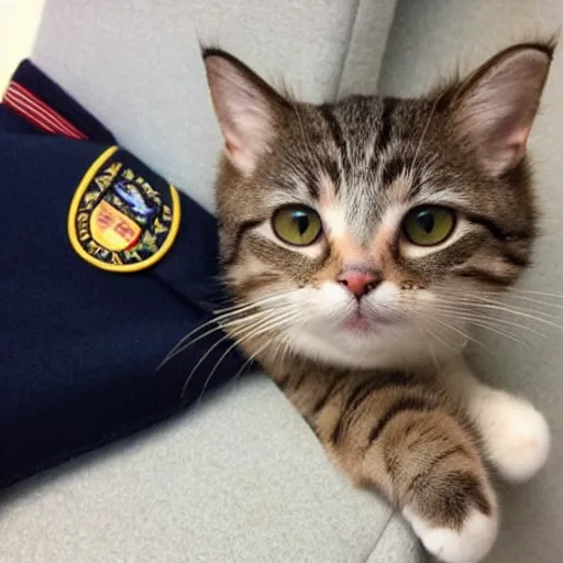 Prompt: cute cat wearing navy uniform, profile picture, realistic, full body