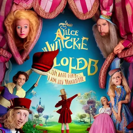 Image similar to Alice in Wonderland directed by Wes Anderson