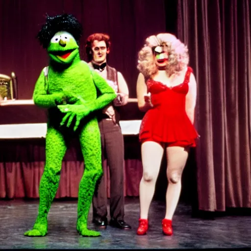 Prompt: rocky horror picture show with muppets