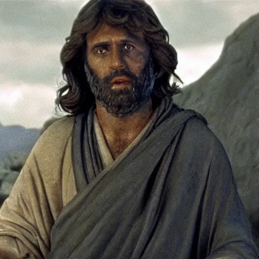 Image similar to a film still of abel ( from the bible ) in star wars 1 9 7 7, realistic, photorealistic