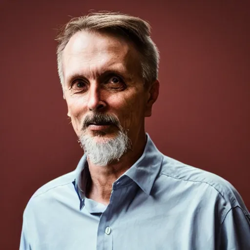 Image similar to photo of jurgen schmidhuber, godfather of all ai, all - powerful being