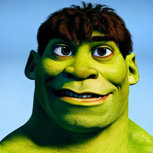 Image similar to dwayne johnson as shrek