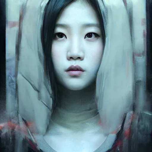 Image similar to jisoo of blackpink, hyperrealistic portrait, bladerunner street, art of elysium by jeremy mann and alphonse mucha, fantasy art, photo realistic, dynamic lighting, artstation, poster, volumetric lighting, very detailed face, 8 k, award winning