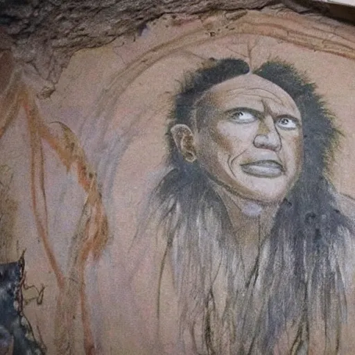 Prompt: Cave-painting!! Of (((((Donald trump)))))