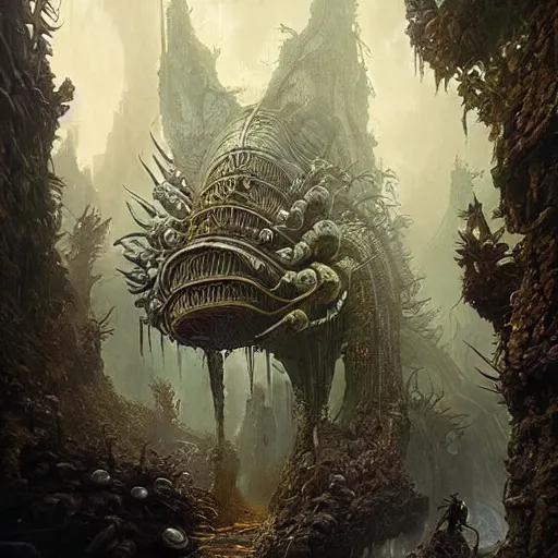 Prompt: alien art web sharp focus hyper realism intricate details matte painting fantasy by andreas franke, greg rutkowski, james christensen, john stephens, rhads, peter mohrbacher, tristan eaton, android jones