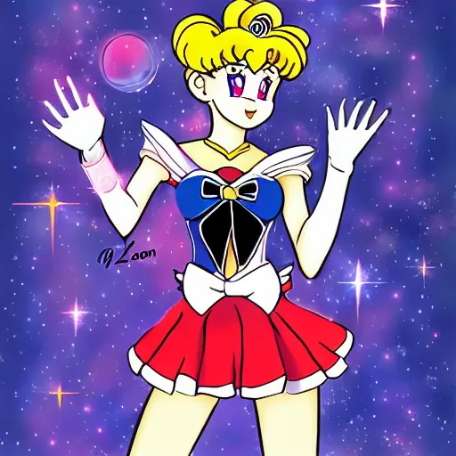 Prompt: sailor moon by peter zumthon