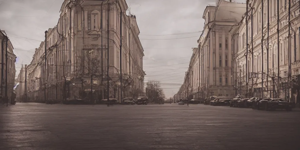 Prompt: cinematic street shot of a floating space venus cosmos city saint petersburg city, telephoto, anamorphic cinematography, beautiful composition, color theory, leading lines, photorealistic, moody volumetric lighting