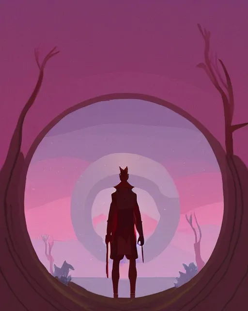 Image similar to a druid standing in a circle at the beginning of the world by james gilleard