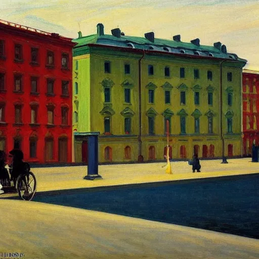 Prompt: Saint-Petersburg by edward hopper