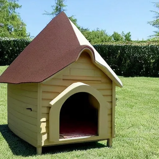 Image similar to dog house mansion for snoopy, immense scale, grand