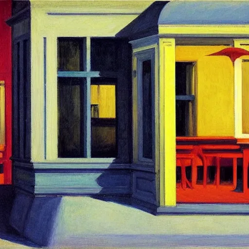 Image similar to artwork by Edward Hopper