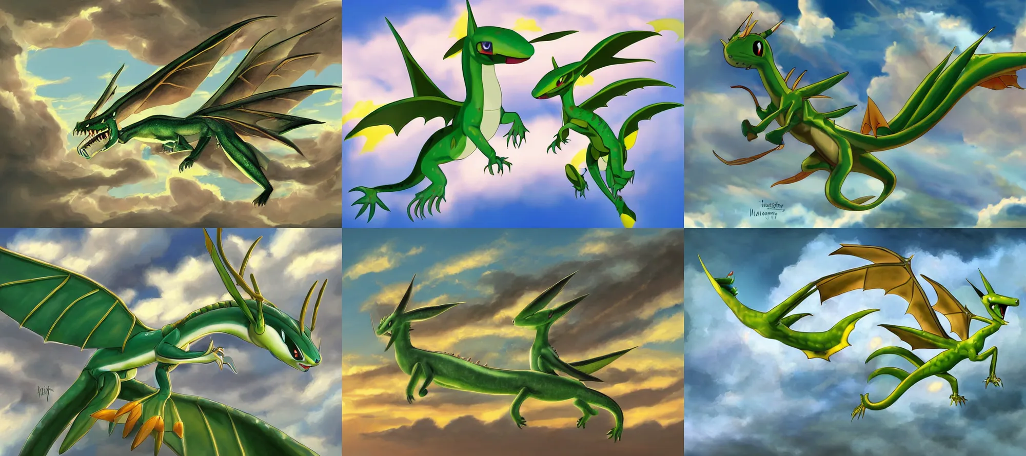 Prompt: high resolution digital painting of realistic female scalie flygon anthro in military uniform flying through sky with clouds of yellow morning sky