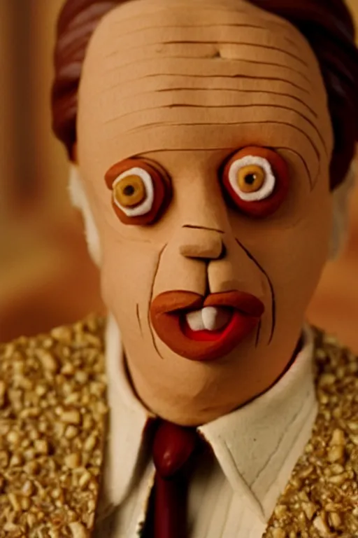 Image similar to film still of steve buscemi made out of bread in the royal tenenbaums, 4 k