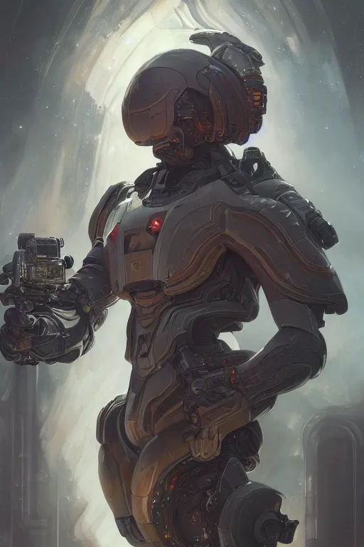 Image similar to A full portrait of a scifi heavy deep space starcraft firebat soldier, intricate, elegant, highly detailed, digital painting, artstation, concept art, smooth, sharp focus, illustration, art by Krenz Cushart and Artem Demura and alphonse mucha