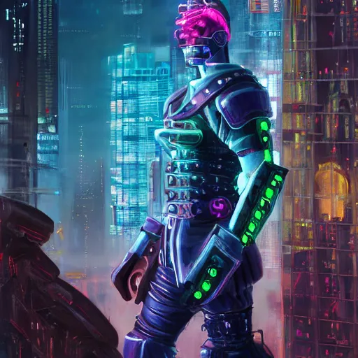 Prompt: Michael C Hall as a neon cyberpunk dream gladiator , professional modeling, looking down on the camera, detailed, centered, digital painting, artstation, concept art, donato giancola, Joseph Christian Leyendecker, WLOP, Boris Vallejo, Breathtaking, 8k resolution, extremely detailed, beautiful, establishing shot, artistic, hyperrealistic, beautiful face, octane render, cinematic lighting, dramatic lighting, masterpiece