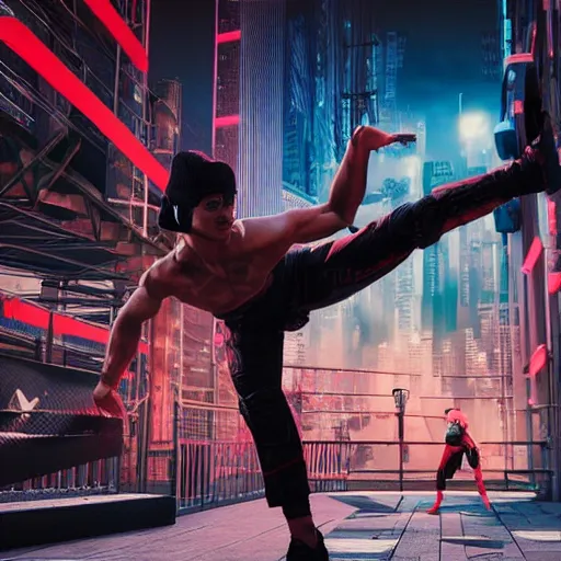 Prompt: Ninja warrior in cyberpunk style, hyper realistic, 4k, high detailed