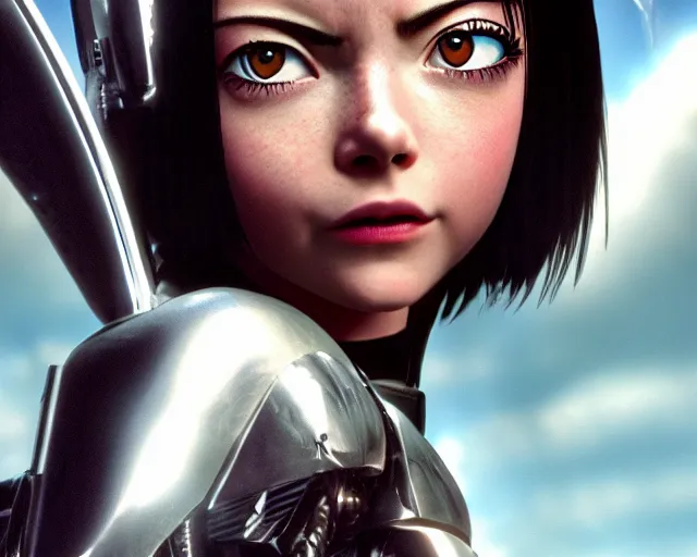 a film still from battle angel alita played by actress | Stable Diffusion |  OpenArt