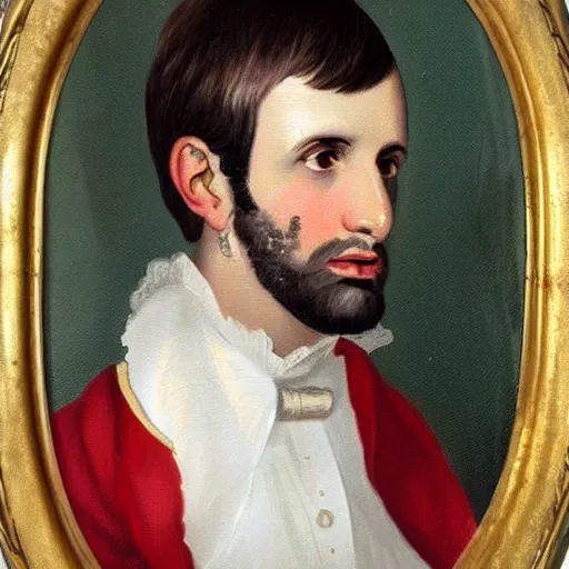 Prompt: regency era painting of a young ringo starr without beard