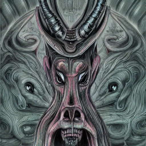 Image similar to detailed illustration of my little pony in the style of h r giger and wayne barlowe