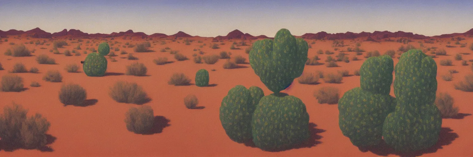 Prompt: arizona native american indian reservation desert painting magritte