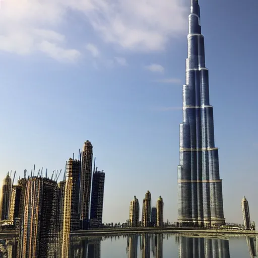 Image similar to burj khalifa but instead a burj khalifa it is a giant carrot