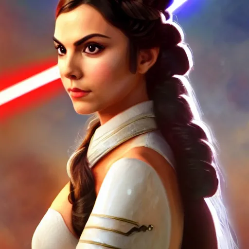 Image similar to victoria justice as princess padme in star wars episode 3, 8 k resolution, cinematic lighting, anatomically correct