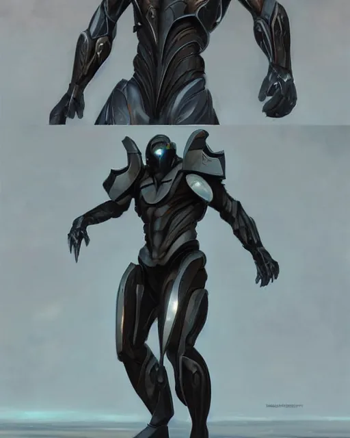 Prompt: wiry muscular male smooth sleek black pearlescent wraithbone power armor, by greg rutkowski and mark brookes and jim burns and tom bagshaw and magali villeneuve, trending on artstation
