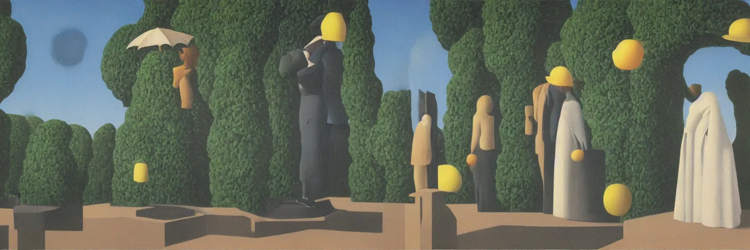 Prompt: fountain oil painting magritte