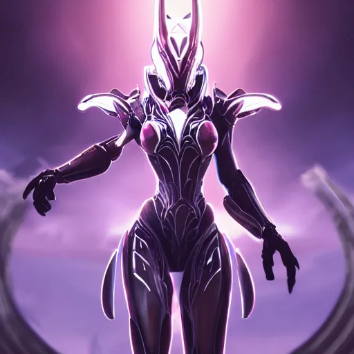 Prompt: highly detailed exquisite fanart, ant pov from the floor looking up, of a beautiful female warframe, standing elegantly, shining reflective off-white plated armor, slick elegant design, bright Fuchsia skin, sharp claws, close full body shot, epic cinematic shot, realistic, professional digital art, high end digital art, DeviantArt, artstation, Furaffinity, 8k HD render, epic lighting, depth of field