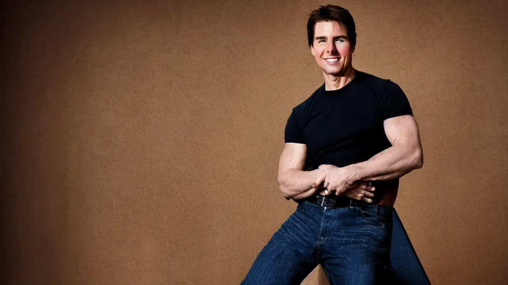 Image similar to A studio portrait of Tom Cruise