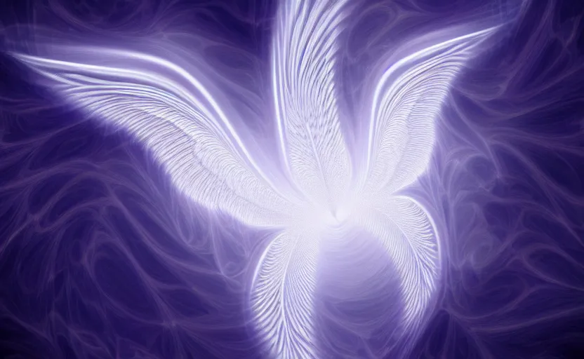 Prompt: wings made of Fractal flame,