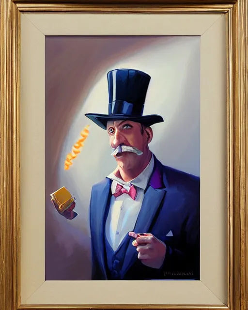 Image similar to a magician's portrait by ray swanland and rhads