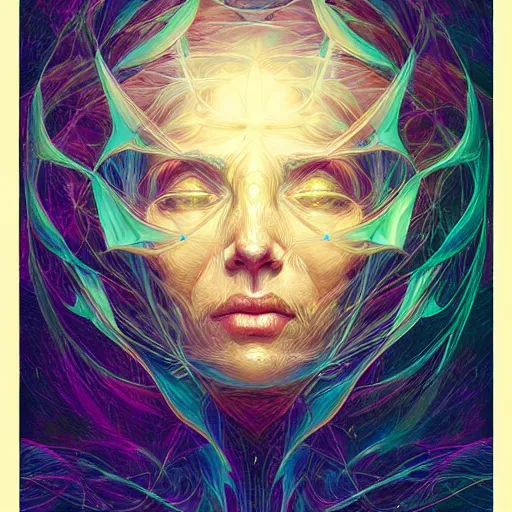 Image similar to beautiful portrait of intelligence, spatial space deformation in latent space, math art, astral plane, by artgerm and dan mumford and gustave dore, artstation