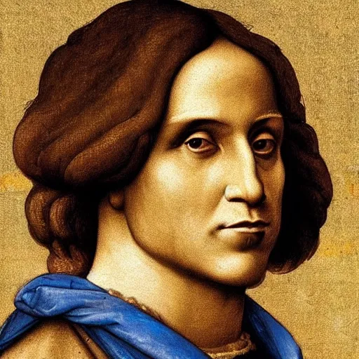 Image similar to portrait of barack obama, short hair. painting by leonardo da vinci