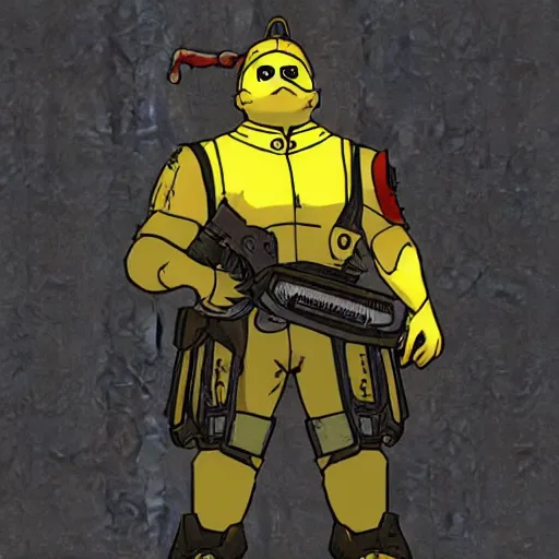 Prompt: humanized Pikachu in Gears of War