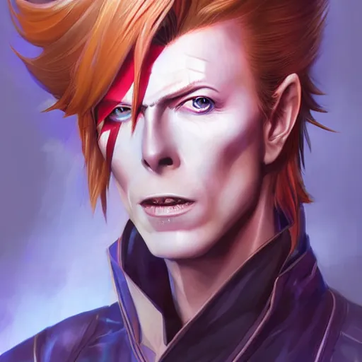 Prompt: An anime portrait of David Bowie, by Stanley Artgerm Lau, WLOP, Rossdraws, James Jean, Andrei Riabovitchev, Marc Simonetti, and Sakimichan, tranding on artstation