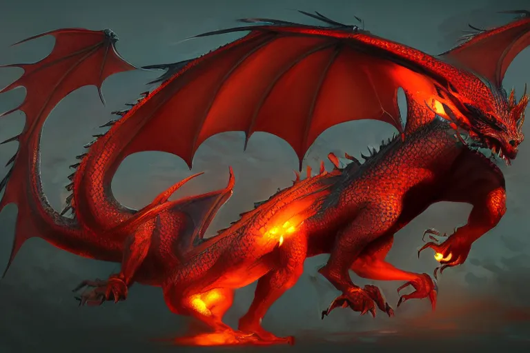 Image similar to dragon, artstation